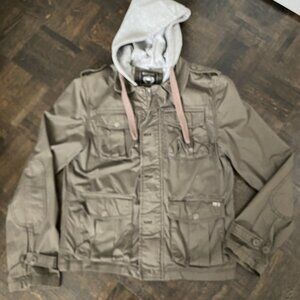 GUC Buffalo David Bitton Men's Hooded Utility Jacket - size small